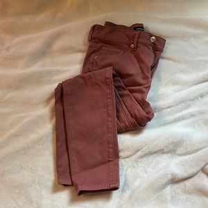Express High Rise Skinny Jeans, 2 Petite - dusty pink